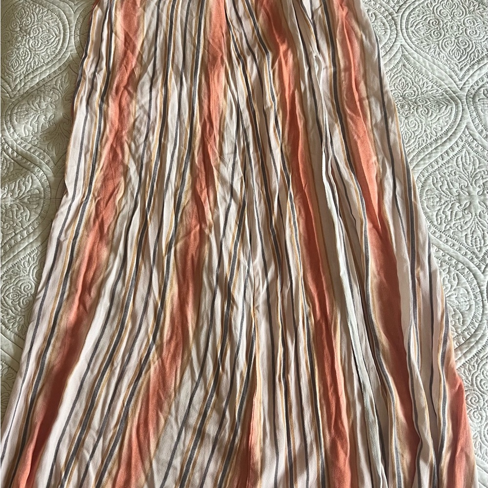 Style Rack Peach and Cream Maxi Skirt
